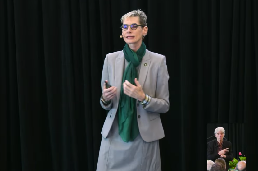 Two minutes into annual speech, UVM president focuses on Burlington 'challenges"